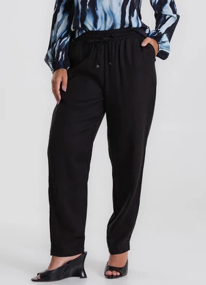 Endless - Calça Tencel Twill Feminina Preto - ENDLESS