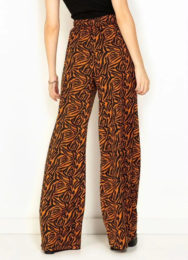 Moda Pop - Calça Tigre Pantalona de Cintura Alta 2