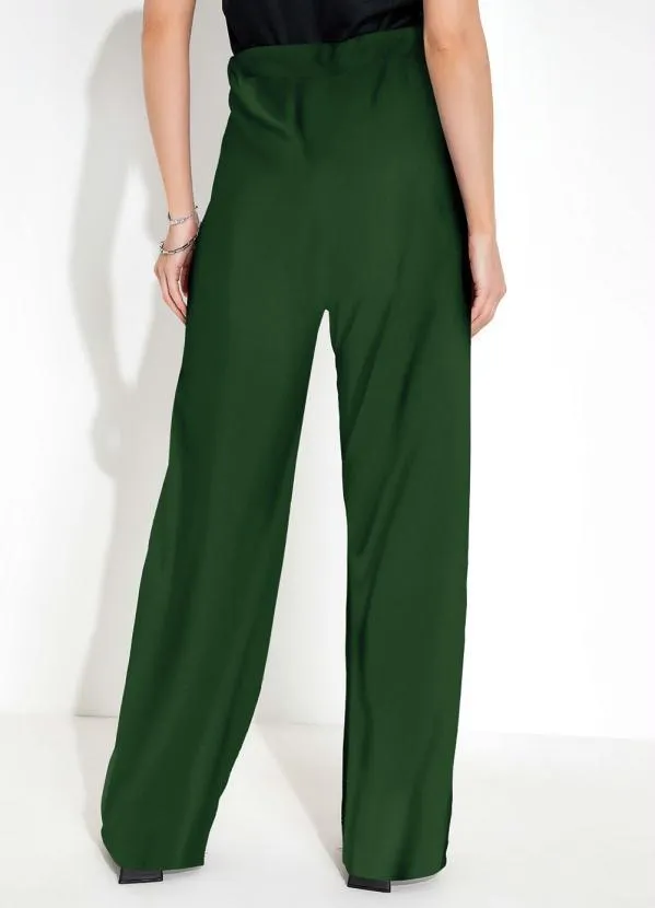 Moda Pop - Calça Verde com Cordel para Amarrar 2