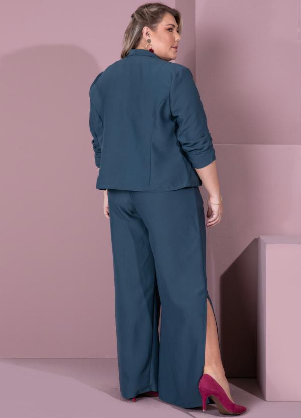 Quintess - Calça Verde com Fendas Laterais 11