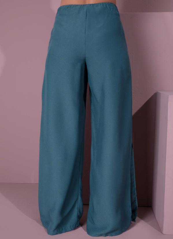 Quintess - Calça Verde com Fendas Laterais 6