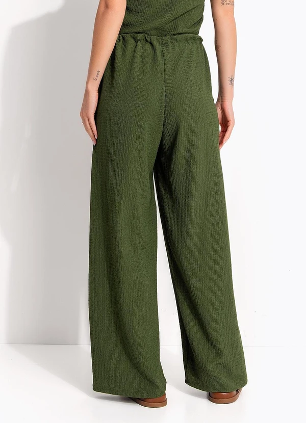 Quintess - Calça Verde em Malha Texturizada 6