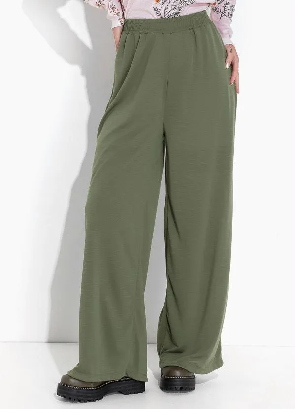 Moda Pop - Calça Verde Militar com Forro
