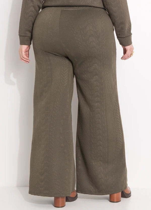 Quintess - Calça Verde Militar em Malha Jacquard 11