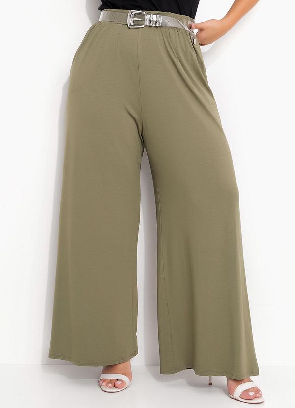 Quintess - Calça Verde Oliva em Malha de Viscose 6