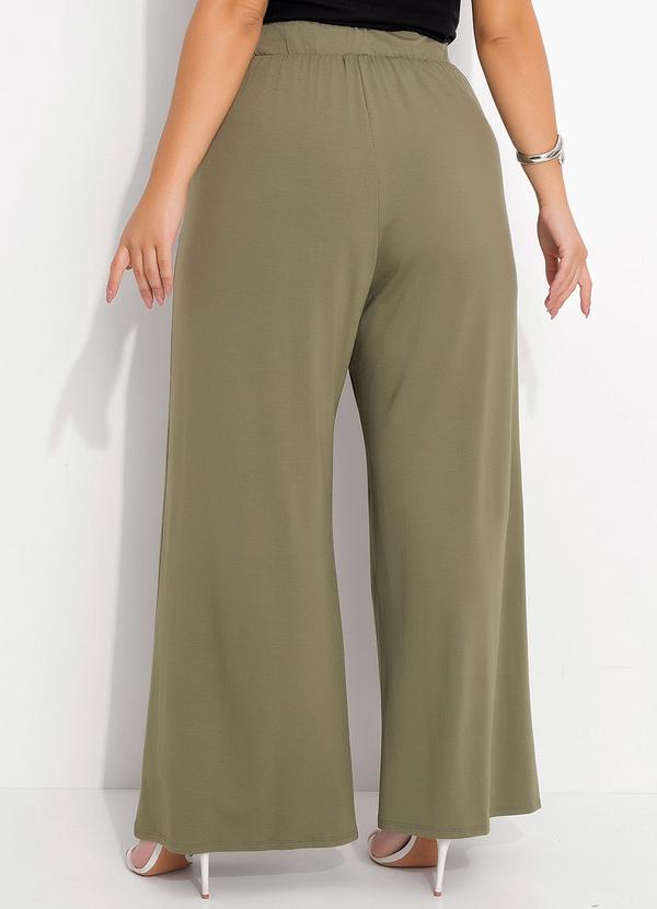 Quintess - Calça Verde Oliva em Malha de Viscose 7