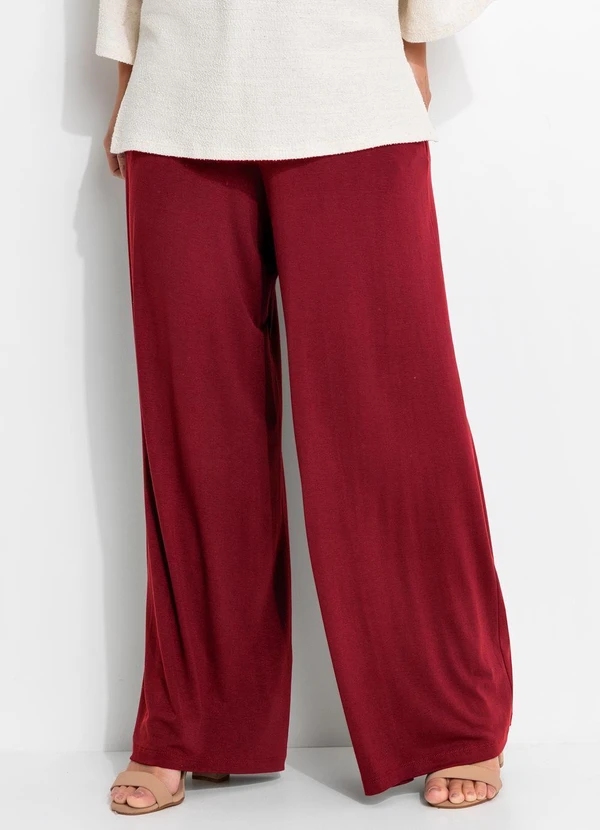 Quintess - Calça Vermelha em Malha de Viscose 6