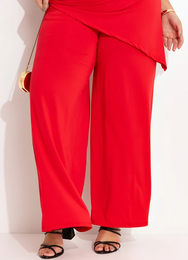 Quintess - Calça Vermelho em Malha Fria 6