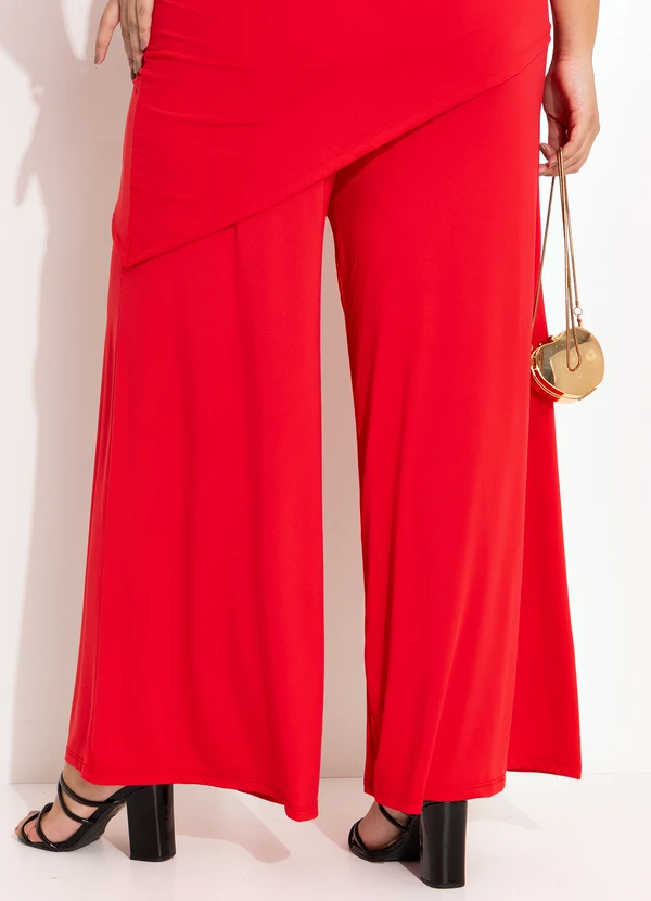 Quintess - Calça Vermelho em Malha Fria 7