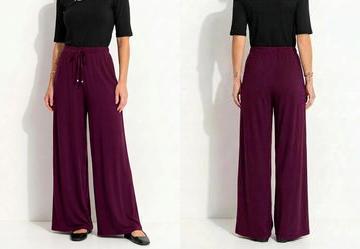 Cal�a Vinho em Malha de Viscose