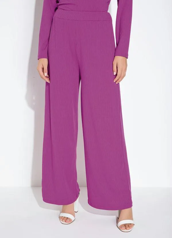 Moda Pop - Calça Violeta com Cintura Alta
