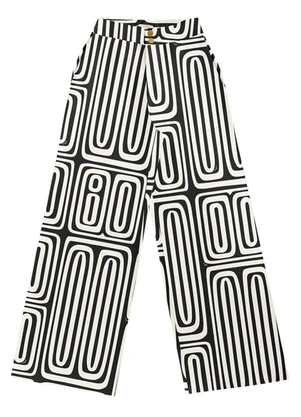 Angel - Calça Viscose Estampada Preto - ANGEL