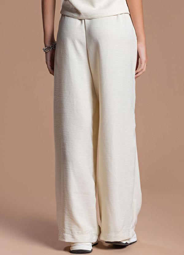 Choyee - Calça Wide com Cós Bege 2