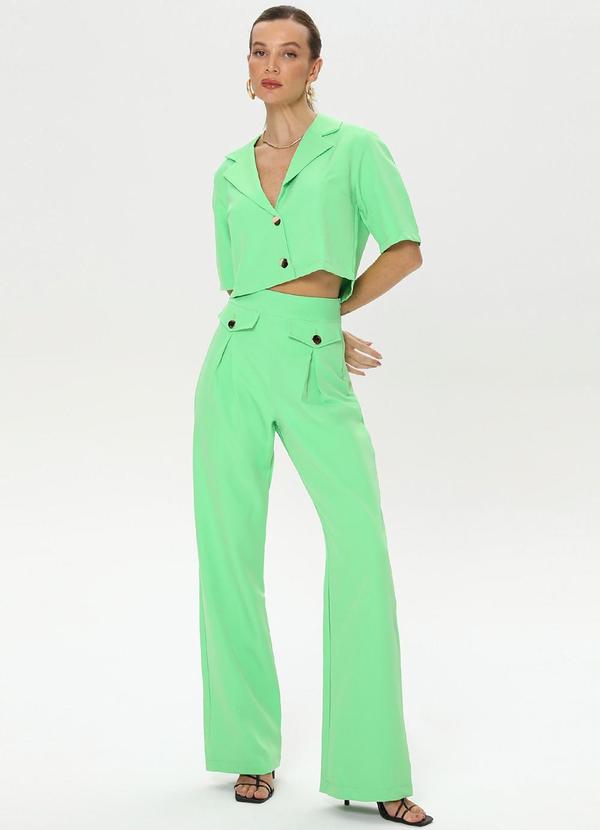 Gatabakana - Calca Wide Leg Alfaiataria Verde 3