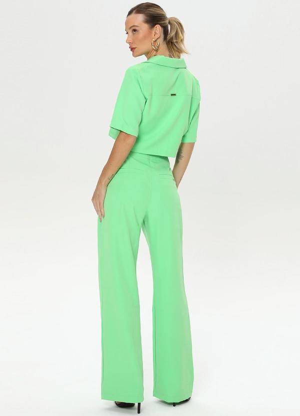 Gatabakana - Calca Wide Leg Alfaiataria Verde 4