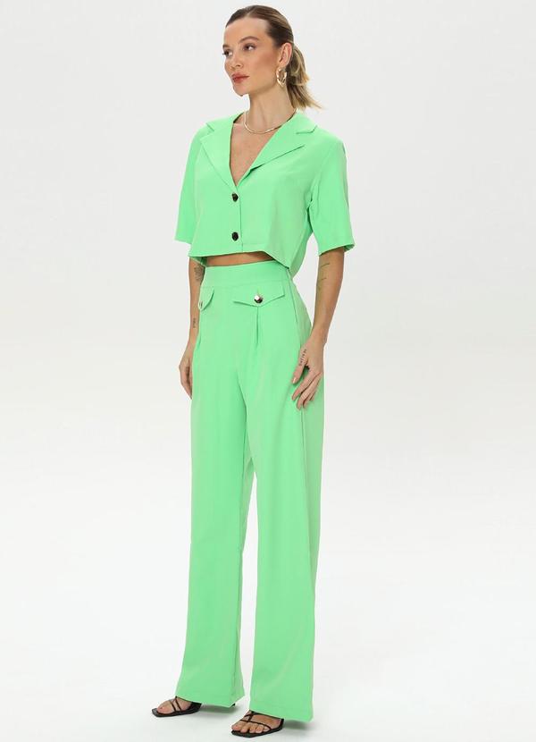 Gatabakana - Calca Wide Leg Alfaiataria Verde 5