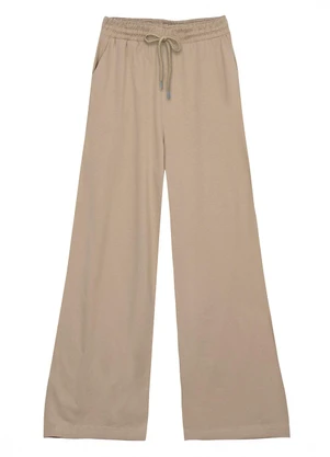 Malwee - Calça Wide Leg com Bolso Areia - MALWEE