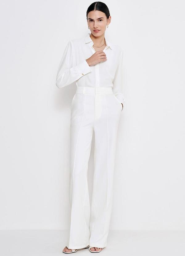 Principessa - Calça Wide Leg Coralina Off White 5