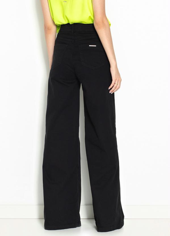 Colcci - Calça Wide Leg de Sarja Preta 2