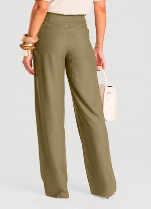 Dianna - Calça Wide Leg Feminina Verde - DIANNA