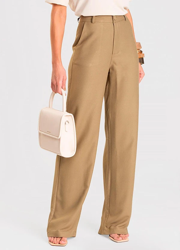 Dianna - Calça Wide Leg Feminina Verde