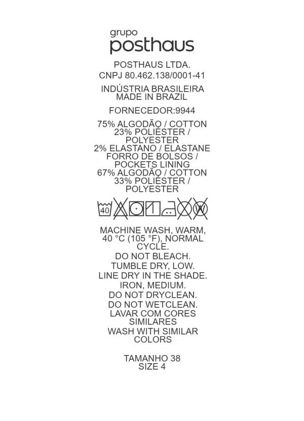 Quintess - Calça Wide Leg Jeans Azul Escuro em Jeans 7