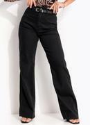 Cal�a Wide Leg Jeans Preto 