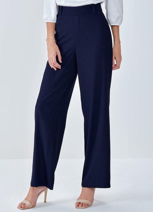 Principessa - Calça Wide Leg Marinho Raíze