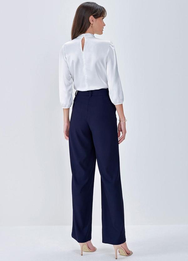 Principessa - Calça Wide Leg Marinho Raíze 4