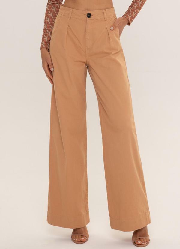 Gatabakana - Calca Wide Leg Marrom