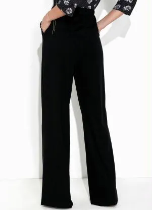 Rosalie - Pantalona Preta com Bolso Moda Evangélica - ROSALIE