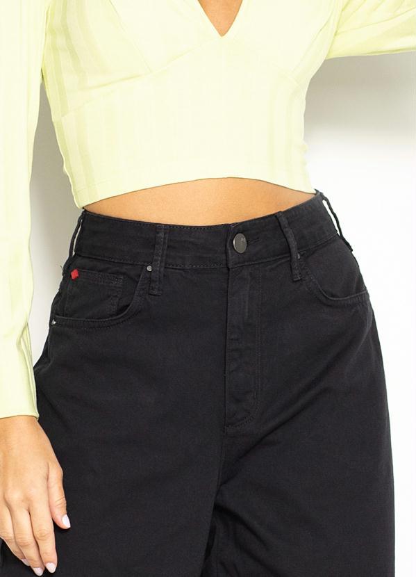 Forum - Wide Leg de Sarja Preta 6