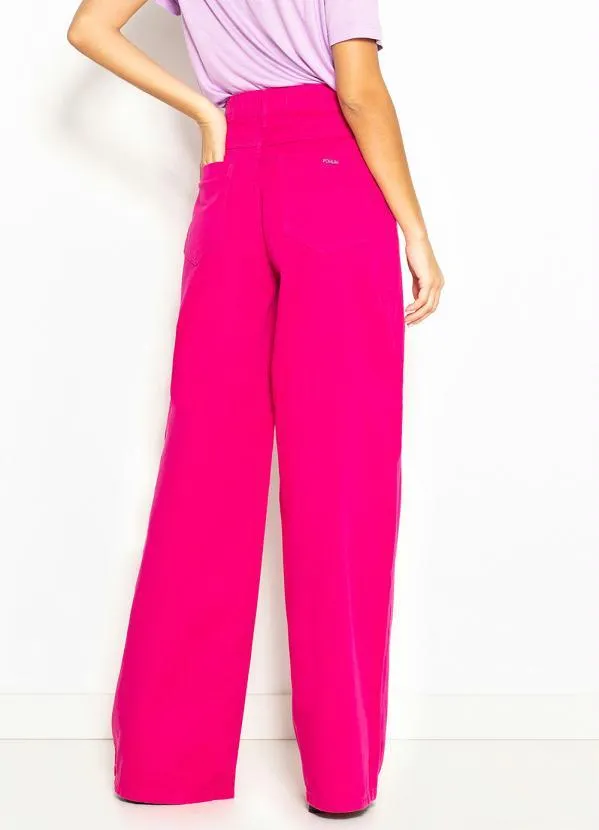 Forum - Wide Leg de Sarja Rosa 2