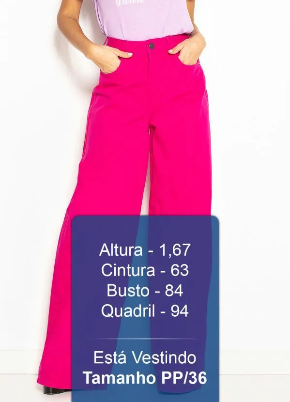 Forum - Wide Leg de Sarja Rosa 5