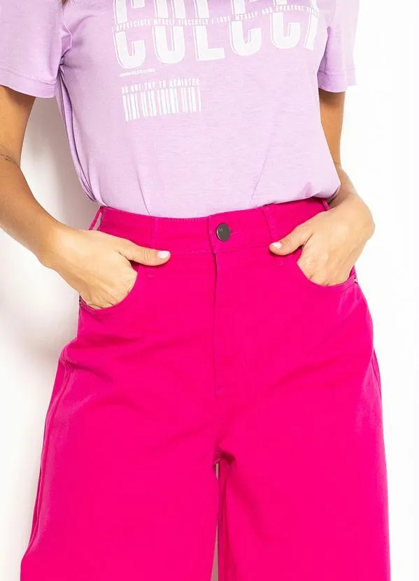 Forum - Wide Leg de Sarja Rosa 6