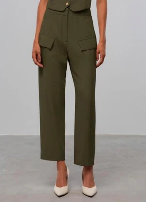 Carlota Costa - Calça Alfaiataria Marrom - CARLOTA COSTA