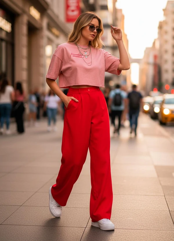 Bimini - Calça  Alfaiataria Vermelho 2