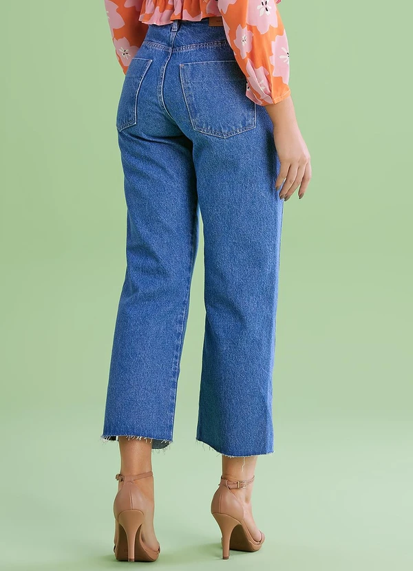 Angel - Calca Alta Reta Denim Azul 2