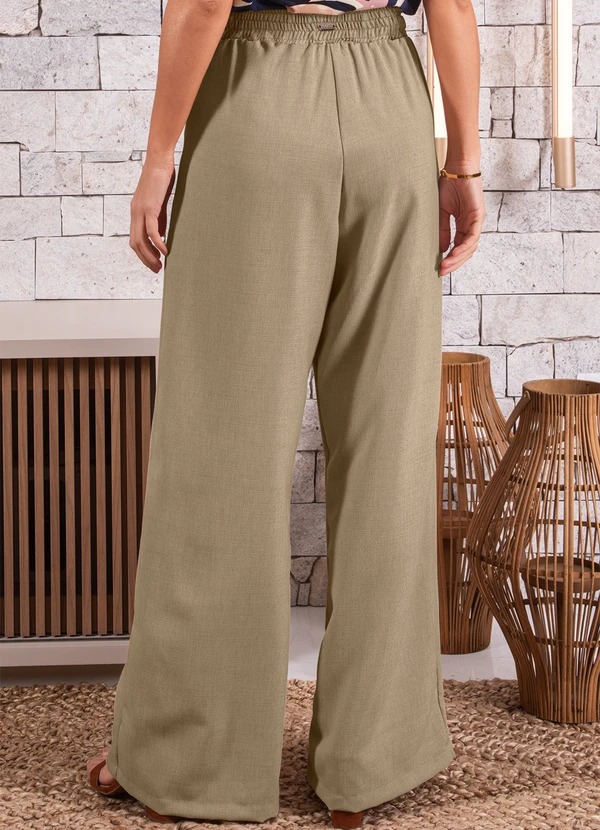 Quintess - Calça Areia em Tecido Texturizado 2