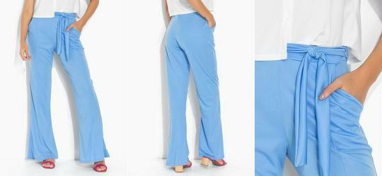 Cala Azul com Recorte e Bolsos Funcionais