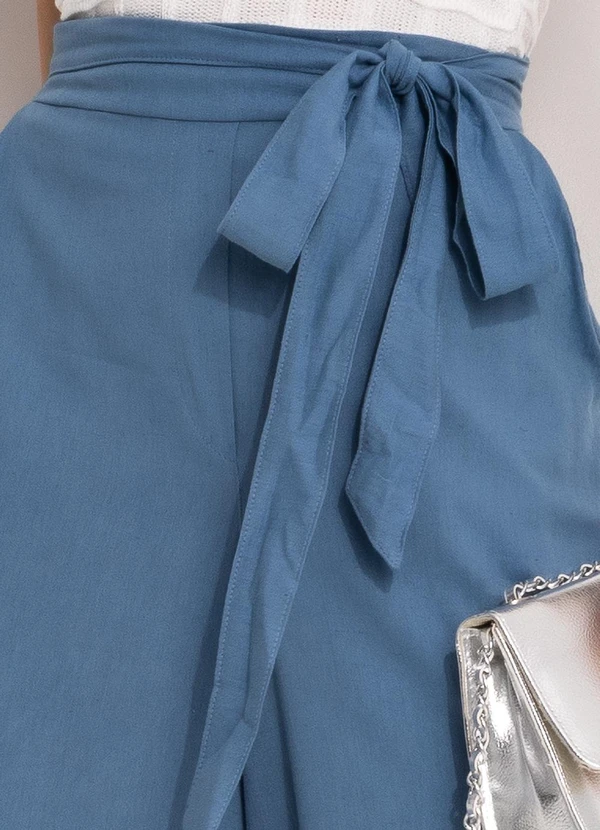 Quintess - Calça Azul em Linho 8