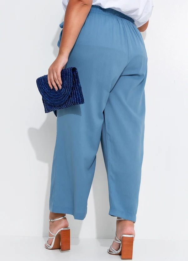 Quintess - Calça Azul em Linho 10