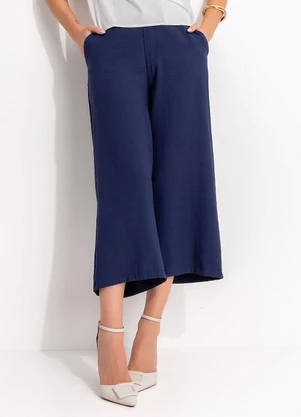 Quintess - Calça Azul Marinho em Tecido de Alfaiataria - QUINTESS