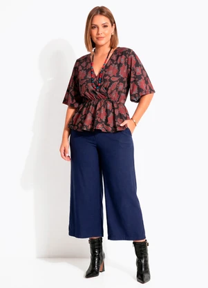 Quintess - Calça Azul Marinho em Tecido de Alfaiataria - QUINTESS