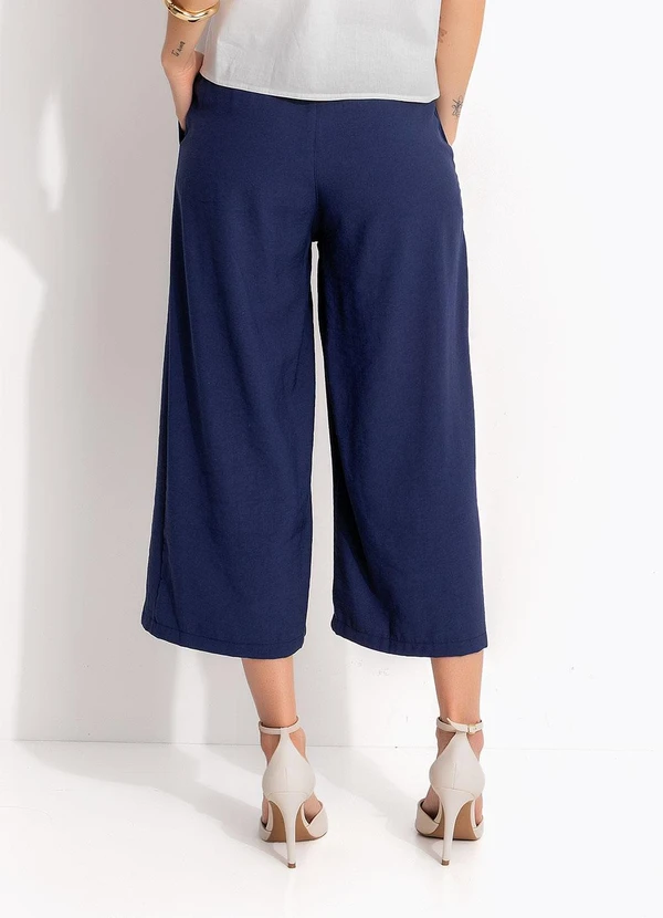 Quintess - Calça Azul Marinho em Tecido de Alfaiataria 2