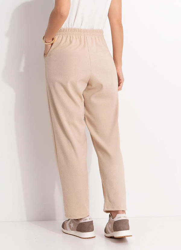 Quintess - Calça Bege em Malha Tweed 2