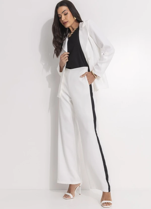 Quintess - Calça Branca em Alfaiataria 11