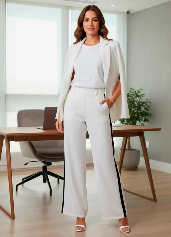 Quintess - Calça Branca em Alfaiataria 6