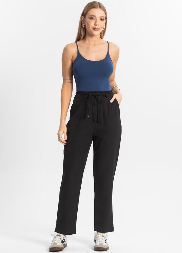 Rovitex - Calça Cenoura em Alfaiataria Veshine Preto 5