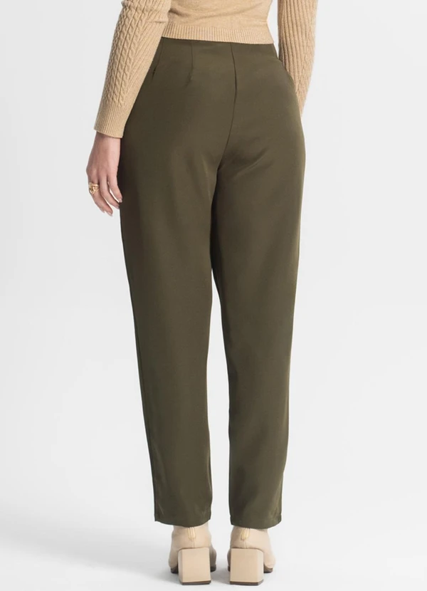 Rovitex - Calça Cenoura em Alfaiataria Veshine Verde 2